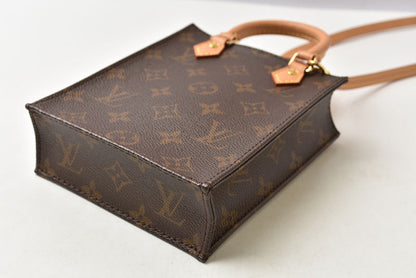 ルイヴィトン モノグラム LOUIS VUITTON プティット・サックプラ ハンドバッグ/ショルダーバッグ 2WAY M69442 ブラウン【中古】