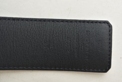 ルイヴィトン ベルト LOUIS VUITTON リバーシブルベルト サンチュール LVイニシアル 90/36 M0162 モノグラム・ロゴス ホワイト【中古】