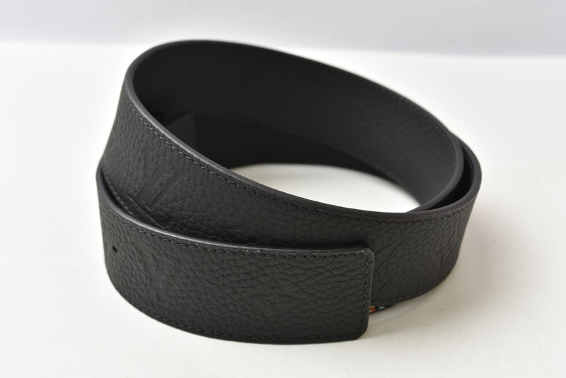 ルイヴィトン ベルト メンズ リバーシブル LOUIS VUITTON サンチュール LVシェイプ LVフレンド ブラック/ノワール サイズ90 MP293【中古】