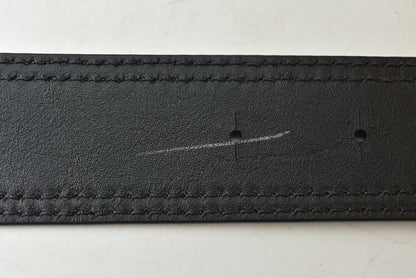 ディオール ベルト Christian Dior レザー ブラック シルバー金具 メンズ ビジネス フォーマル【中古】