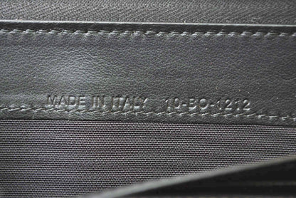 ディオールオム 長財布 Dior Homme ラウンドファスナー レザー ロゴ刺繍/ブラック ラウンドジップウォレット メンズ【中古】