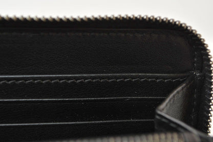 ディオールオム 長財布 Dior Homme ラウンドファスナー レザー ロゴ刺繍/ブラック ラウンドジップウォレット メンズ【中古】