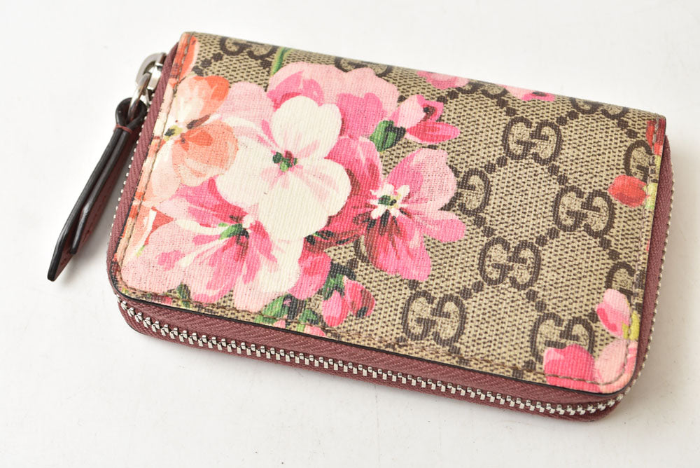 グッチ コインケース/カードケース GUCCI BLOOMS/GGブルームス スプリームキャンバス 421310 ピンクマルチ【中古】