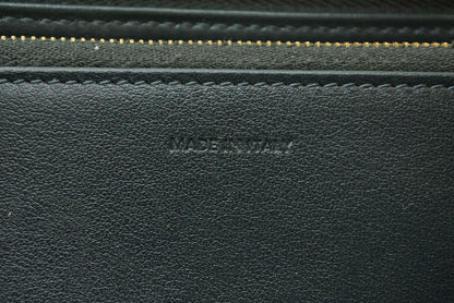 セリーヌ 長財布 CELINE 10B553FQC AMAZONE/グリーン トリオンフ エンボス ラージ ジップウォレット/ラウンドファスナー レザー メンズ レディース 【中古】