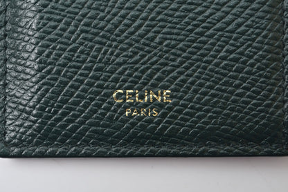 セリーヌ コインケース/カードホルダー CELINE ジップ付コンパクト カードホルダー/フラグメントケース グリーン 10B683BEL【中古】
