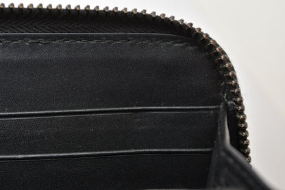 ボッテガヴェネタ 財布 BOTTEGA VENETA 長財布/ラウンドファスナー式 イントレチャート ブラック【中古】