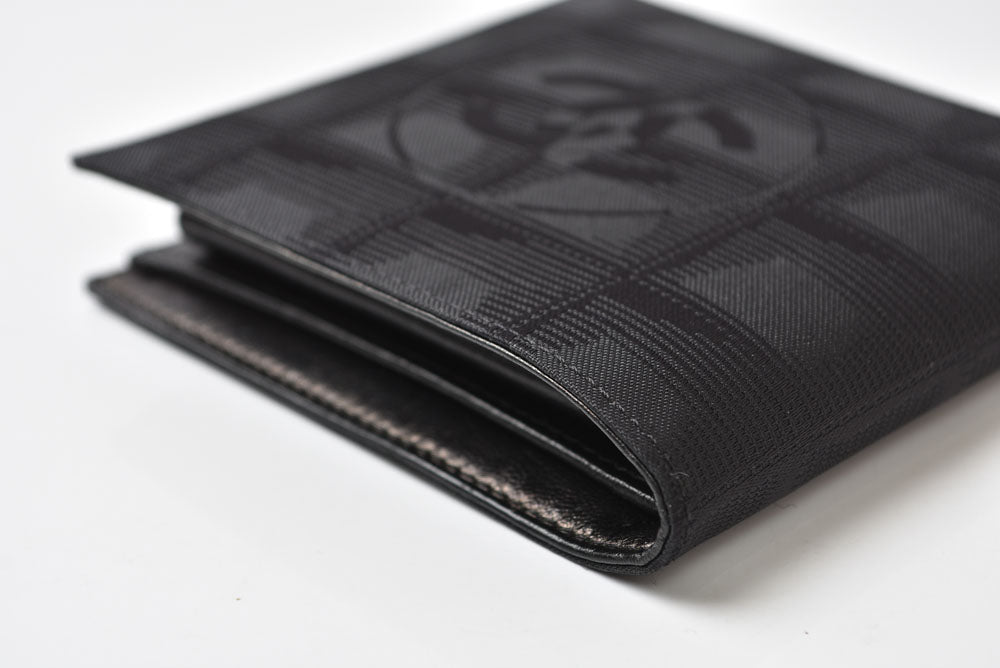 シャネル 二つ折り財布 CHANEL ヴィンテージ ニュートラベルライン ココマーク ブラック メンズ/レディース【中古】