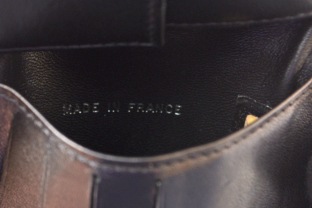 シャネル 二つ折り財布 CHANEL ヴィンテージ ニュートラベルライン ココマーク ブラック メンズ/レディース【中古】
