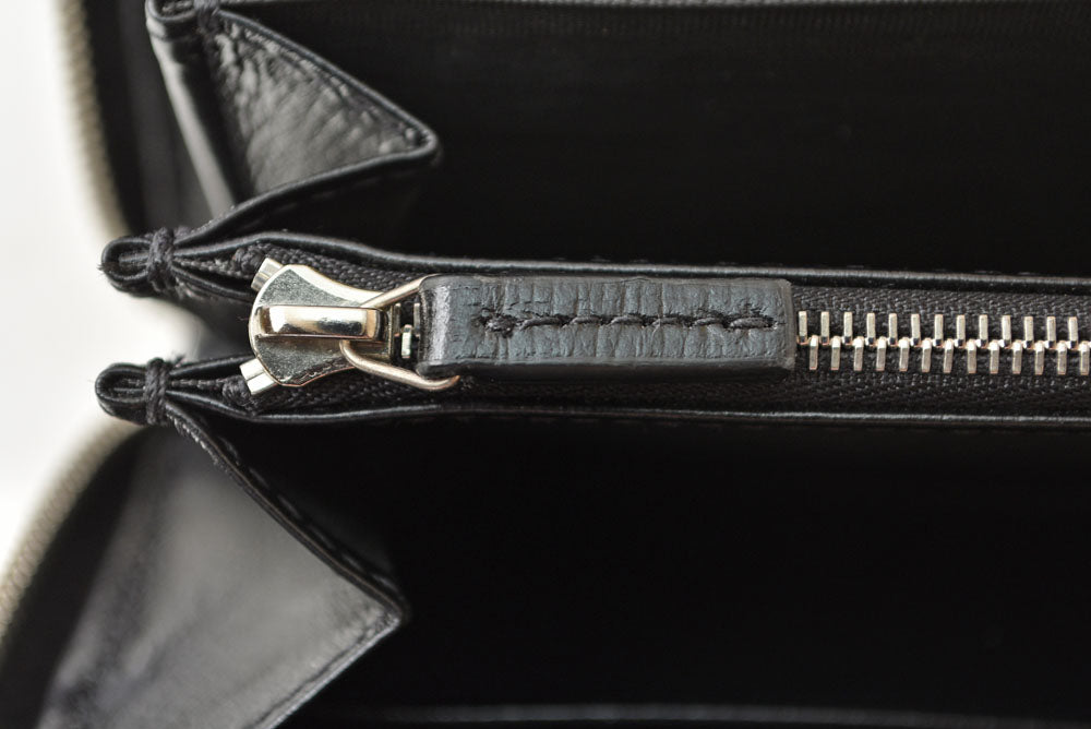 グッチ 財布 673003 インターロッキングG GGスプリーム 長財布 ラウンドファスナー GGグレー/ブラック メンズ レディース GUCCI【中古】