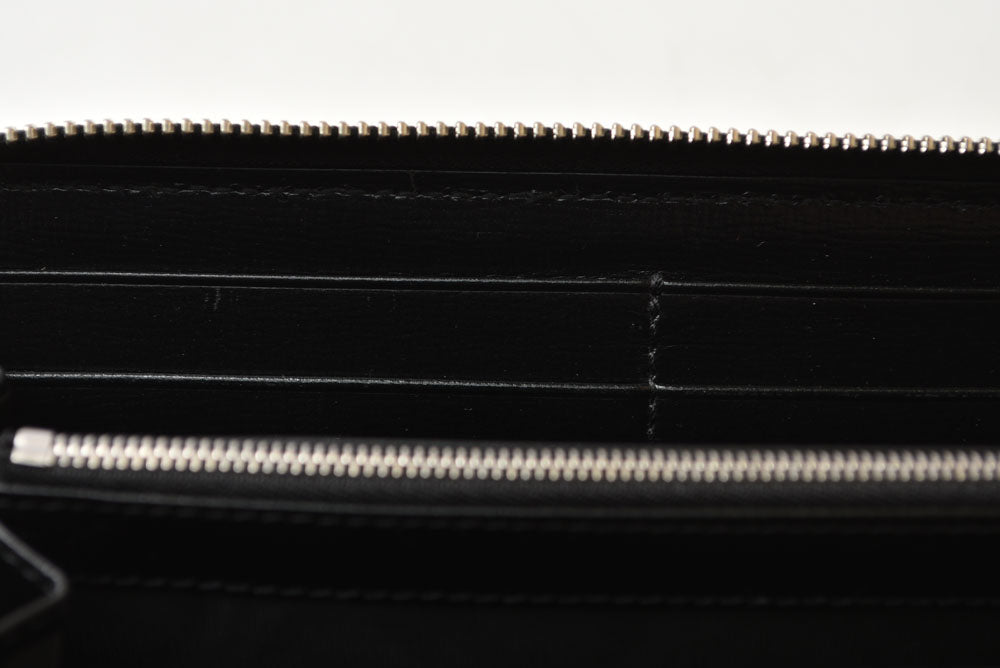 グッチ 財布 673003 インターロッキングG GGスプリーム 長財布 ラウンドファスナー GGグレー/ブラック メンズ レディース GUCCI【中古】