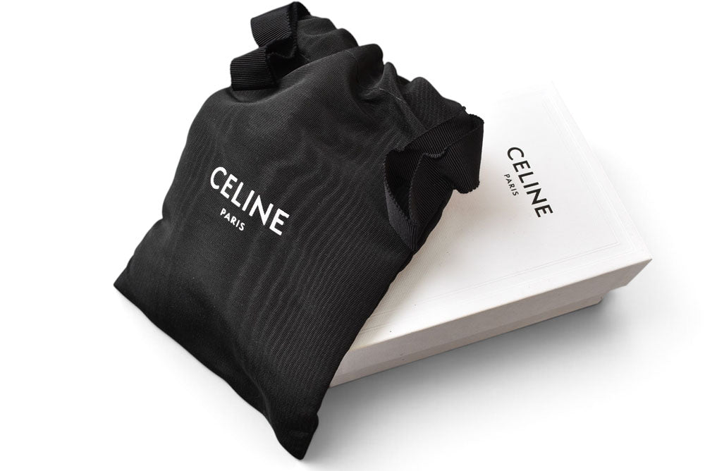 セリーヌ 財布/ミニ財布 CELINE 104903XFL スモール フォールデッド マルチファンクション 三つ折り財布 グレー ライトブルー レザー レディース【中古】