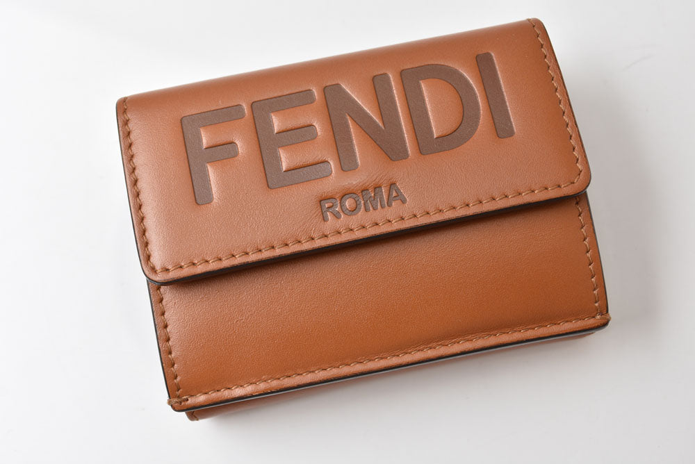フェンディ 財布/ミニ財布 FENDI 三つ折り 8M0395 AAYZ F1CJY ソフトレザー/ブラウン【中古】