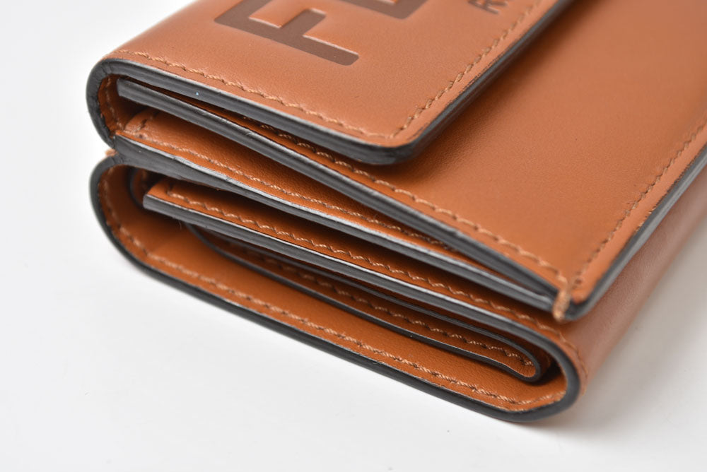 フェンディ 財布/ミニ財布 FENDI 三つ折り 8M0395 AAYZ F1CJY ソフトレザー/ブラウン【中古】