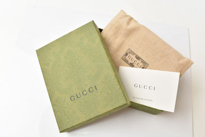 グッチ 二つ折り/カードケース GUCCI マチ付き名刺入れ 732025 オフィディア GGスプリーム PVC グレー メンズ/レディース【中古】