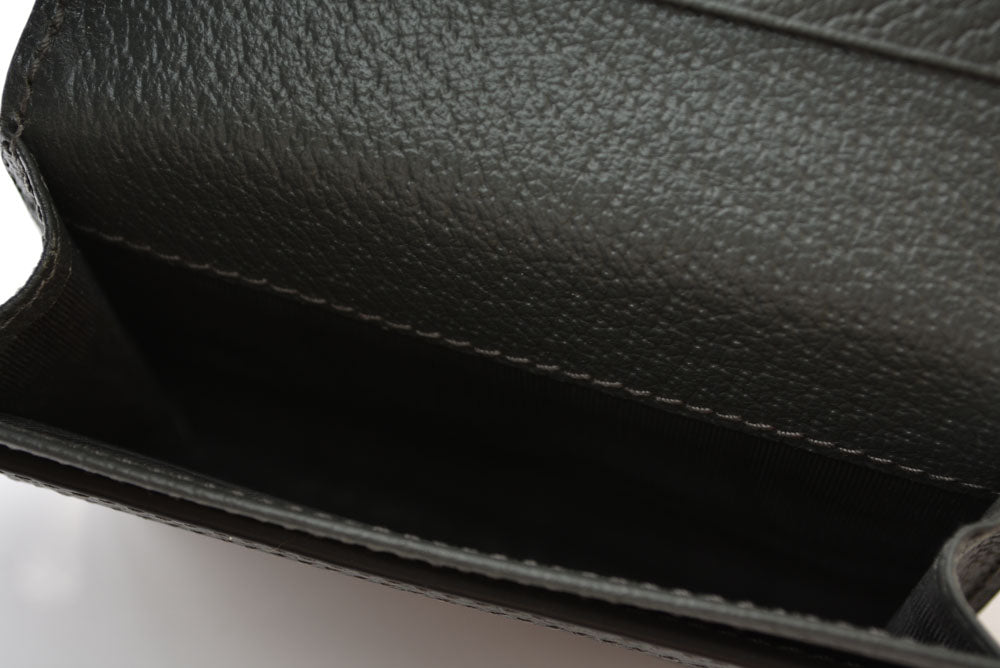グッチ 二つ折り/カードケース GUCCI マチ付き名刺入れ 732025 オフィディア GGスプリーム PVC グレー メンズ/レディース【中古】