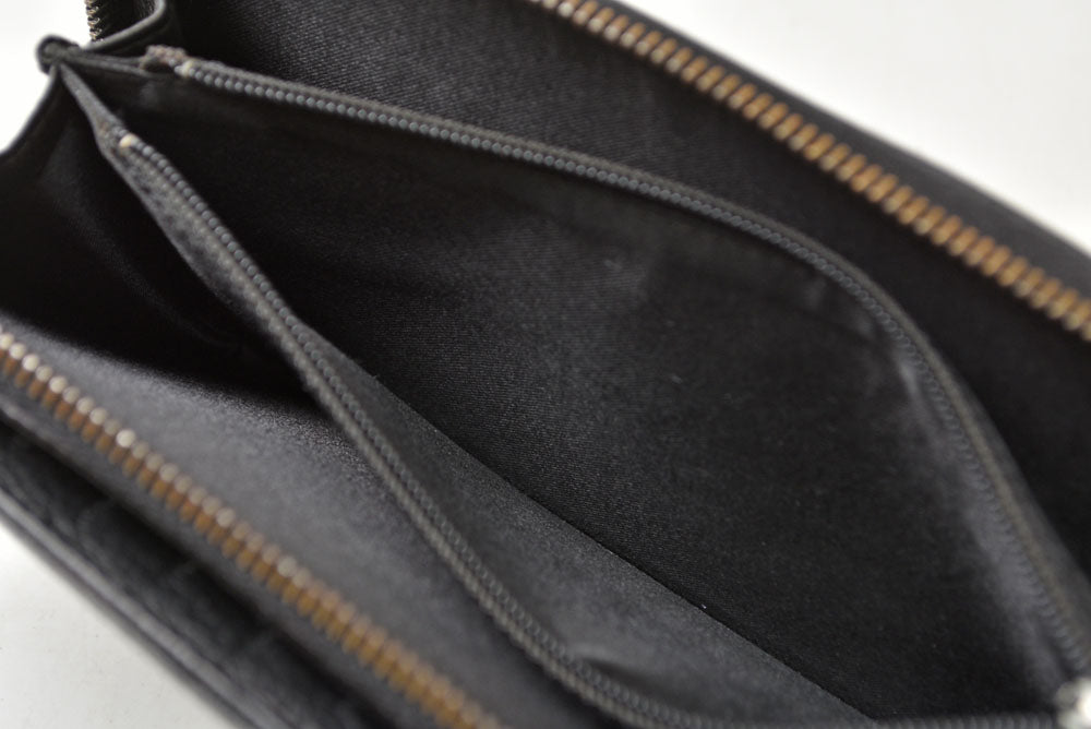 シャネル 財布 CHANEL ヴィンテージ 長財布 CCステッチ/ココマーク ブラック【中古】