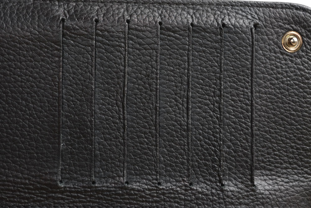 シャネル 財布 CHANEL ヴィンテージ 長財布 CCステッチ/ココマーク ブラック【中古】
