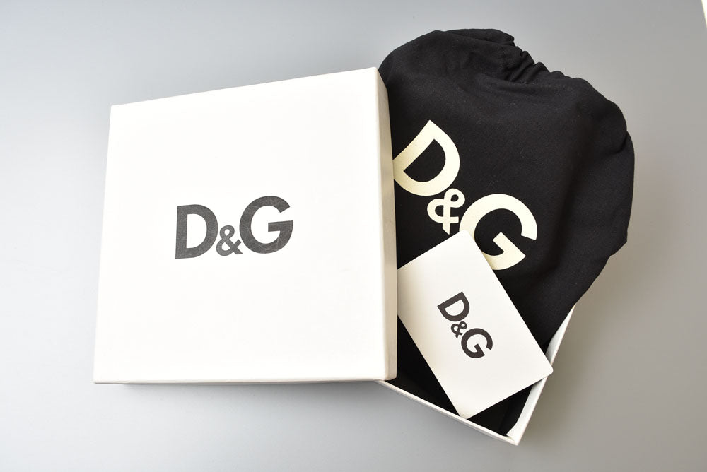 ドルチェ＆ガッバーナ ベルト DOLCE&GABBANA パイソン柄 ブラック レディース D&G 約75cm【中古】