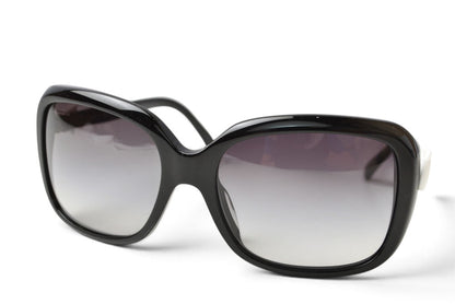 シャネル サングラス/アイウェア CHANEL ココマーク リボンモチーフ/ホワイト 5171-A ブラック プラスチック レディース【中古】