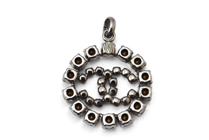 シャネル ペンダントトップ/チャーム CHANEL ココマーク/CC ラインストーン ヴィンテージ ピンク/シルバー 【中古】