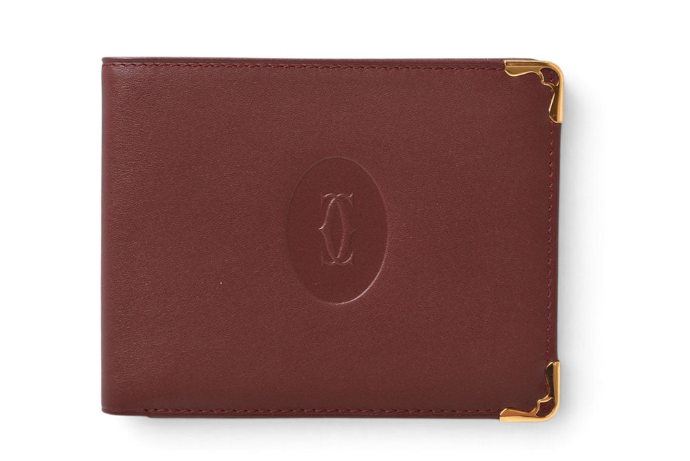 カルティエ 折財布/二つ折り財布 ヴィンテージ Cartier 財布 メンズ マスト ドゥ カルティエ ボルドー L3000079【中古】