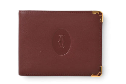 カルティエ 折財布/二つ折り財布 ヴィンテージ Cartier 財布 メンズ マスト ドゥ カルティエ ボルドー L3000079【中古】