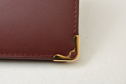 カルティエ 折財布/二つ折り財布 ヴィンテージ Cartier 財布 メンズ マスト ドゥ カルティエ ボルドー L3000079【中古】