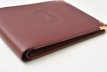 カルティエ 折財布/二つ折り財布 ヴィンテージ Cartier 財布 メンズ マスト ドゥ カルティエ ボルドー L3000079【中古】
