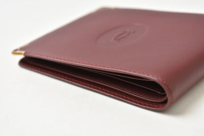 カルティエ 折財布/二つ折り財布 ヴィンテージ Cartier 財布 メンズ マスト ドゥ カルティエ ボルドー L3000079【中古】