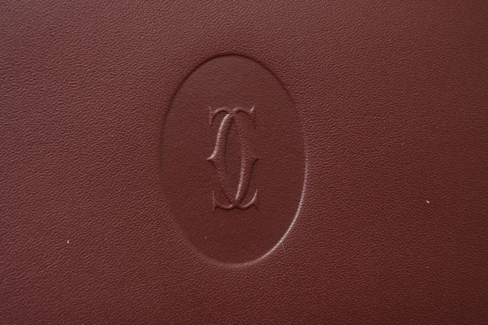 カルティエ 折財布/二つ折り財布 ヴィンテージ Cartier 財布 メンズ マスト ドゥ カルティエ ボルドー L3000079【中古】