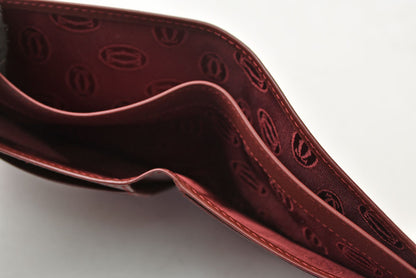 カルティエ 折財布/二つ折り財布 ヴィンテージ Cartier 財布 メンズ マスト ドゥ カルティエ ボルドー L3000079【中古】