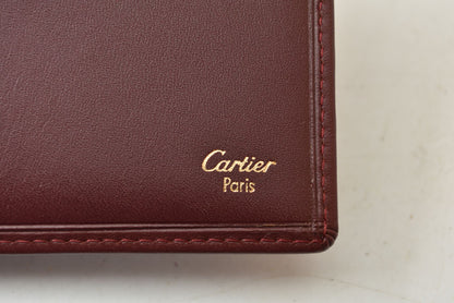 カルティエ 折財布/二つ折り財布 ヴィンテージ Cartier 財布 メンズ マスト ドゥ カルティエ ボルドー L3000079【中古】