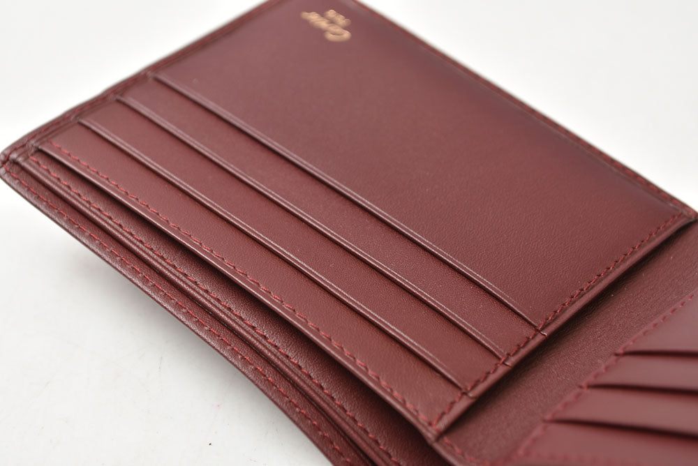 カルティエ 折財布/二つ折り財布 ヴィンテージ Cartier 財布 メンズ マスト ドゥ カルティエ ボルドー L3000079【中古】