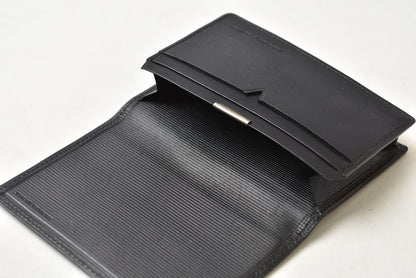 ヴァレンティノ 名刺入れ/カードケース VALENTINO バレンチノ レザー ブラック メンズ/レディース【中古】