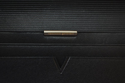 ヴァレンティノ 名刺入れ/カードケース VALENTINO バレンチノ レザー ブラック メンズ/レディース【中古】