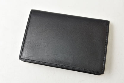 ヴァレンティノ 名刺入れ/カードケース VALENTINO バレンチノ レザー ブラック メンズ/レディース【中古】