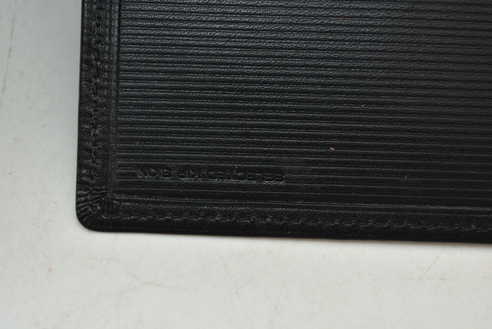 ヴァレンティノ 名刺入れ/カードケース VALENTINO バレンチノ レザー ブラック メンズ/レディース【中古】