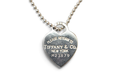 ティファニー ロングネックレス/ペンダント TIFFANY&Co. リターン トゥ ティファニー ハートタグ ボールチェーン SV925 シルバー レディース【中古】