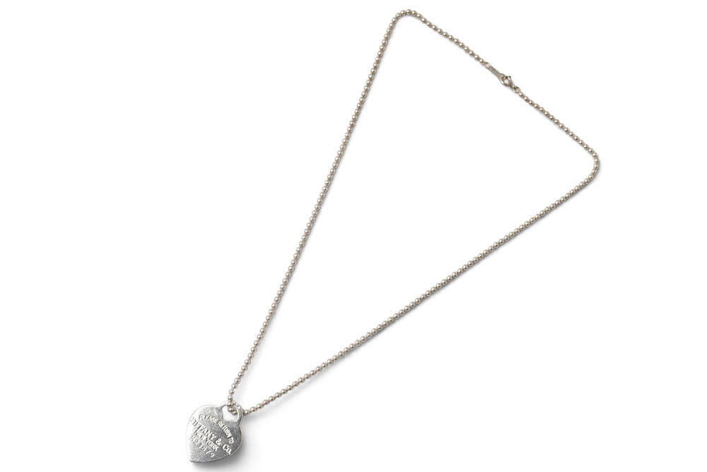 ティファニー ロングネックレス/ペンダント TIFFANY&Co. リターン トゥ ティファニー ハートタグ ボールチェーン SV925 シルバー レディース【中古】