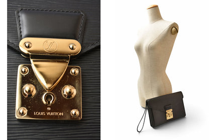 ルイヴィトン セカンドバッグ/クラッチバッグ ヴィンテージ LOUIS VUITTON エピ ポシェット セリエ ドラゴンヌ M52612 ノワール ブラック メンズ レディース【中古】