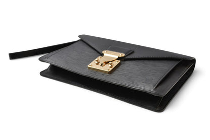 ルイヴィトン セカンドバッグ/クラッチバッグ ヴィンテージ LOUIS VUITTON エピ ポシェット セリエ ドラゴンヌ M52612 ノワール ブラック メンズ レディース【中古】