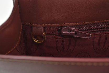 カルティエ クラッチバッグ Cartier マスト ドゥ カルティエ ヴィンテージ バッグ レザー ボルドー【中古】