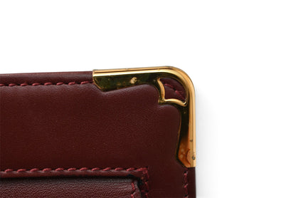 カルティエ クラッチバッグ マストライン Cartier ヴィンテージ メンズバッグ レザー ボルドー【中古】