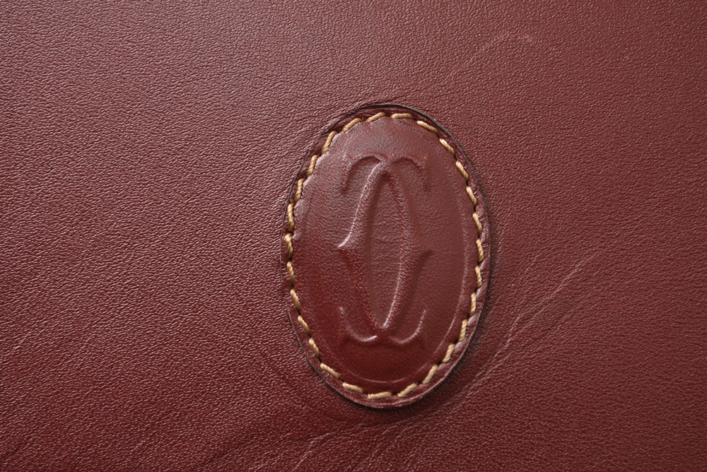 カルティエ クラッチバッグ Cartier マスト ドゥ カルティエ ヴィンテージ バッグ レザー ボルドー【中古】
