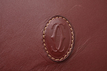 カルティエ クラッチバッグ Cartier マスト ドゥ カルティエ ヴィンテージ バッグ レザー ボルドー【中古】