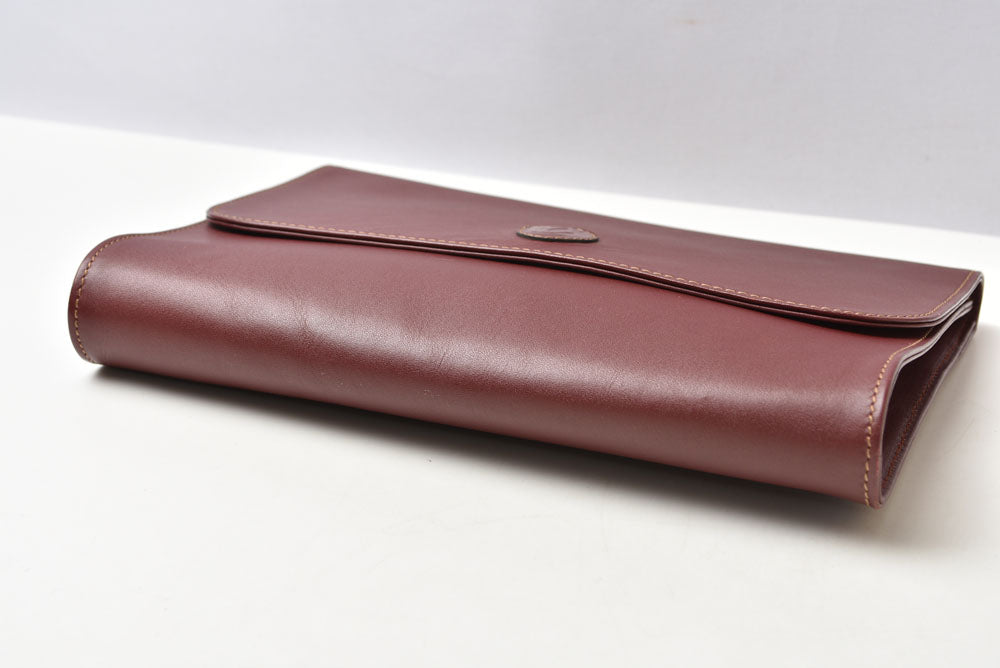 カルティエ クラッチバッグ Cartier マスト ドゥ カルティエ ヴィンテージ バッグ レザー ボルドー【中古】