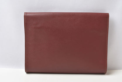 カルティエ クラッチバッグ Cartier マスト ドゥ カルティエ ヴィンテージ バッグ レザー ボルドー【中古】
