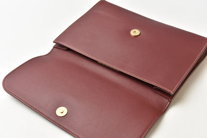 カルティエ クラッチバッグ Cartier マスト ドゥ カルティエ ヴィンテージ バッグ レザー ボルドー【中古】