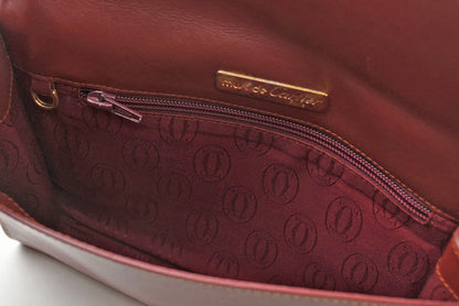 カルティエ クラッチバッグ Cartier マスト ドゥ カルティエ ヴィンテージ バッグ レザー ボルドー【中古】