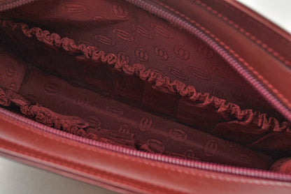 カルティエ クラッチバッグ マストライン Cartier ヴィンテージ メンズバッグ レザー ボルドー【中古】
